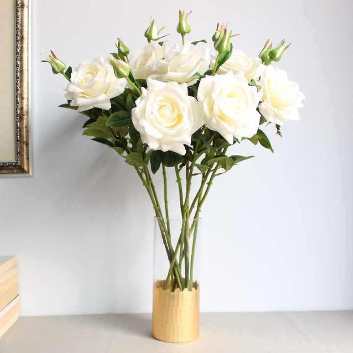 Realistic Floral Stem Rose