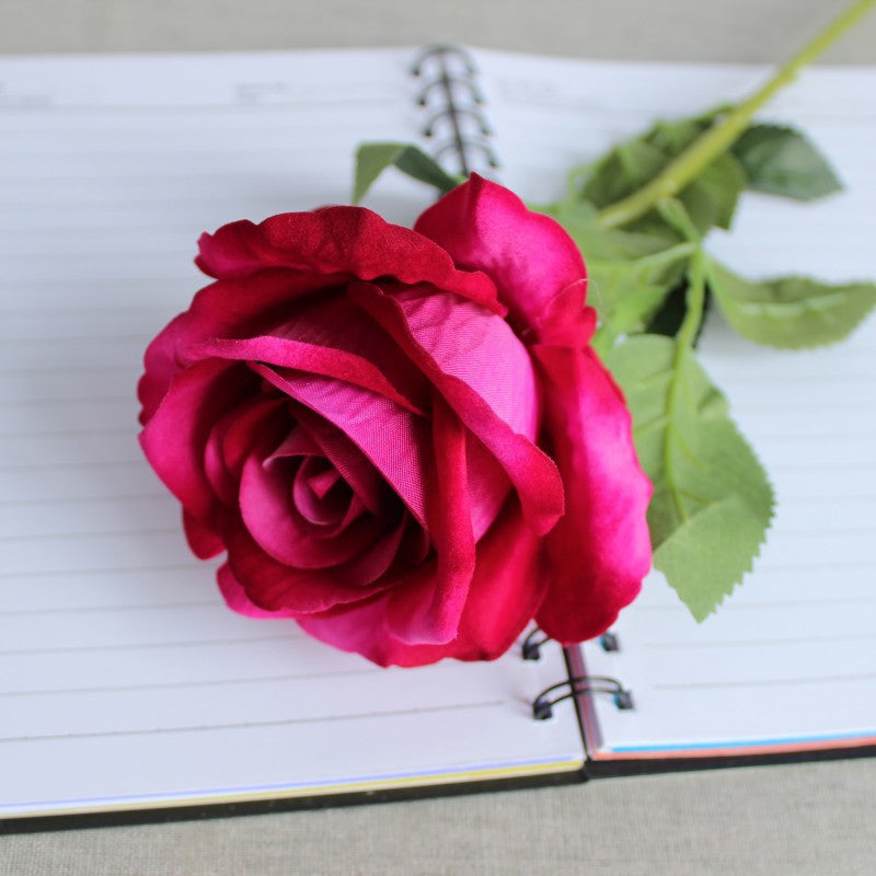Realistic Silk Rose Stem