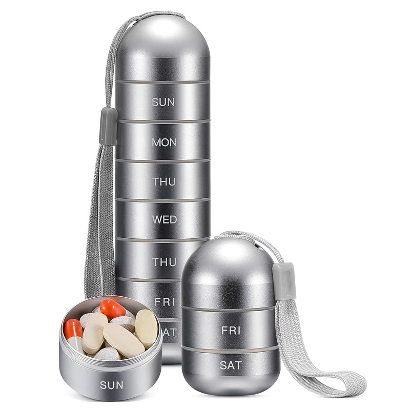 Stornfield | Organisateur de Pilules Portable 7 Jours pour Voyage