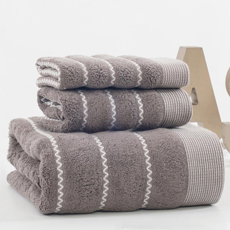 Striped Bath Towel Bathroom Towel Set 100% Cotton | Stornfield
