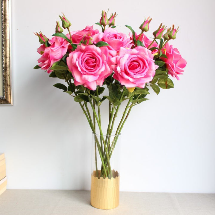 Realistic Floral Stem Rose