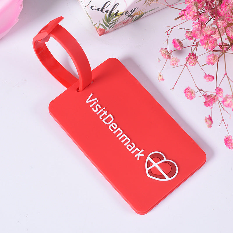 silicone luggage ID tag with adjustable strap and embossed travel identification panel Stornfield