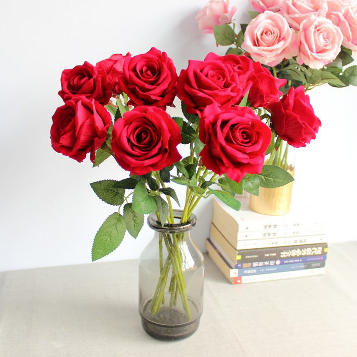 Realistic Silk Rose Stem