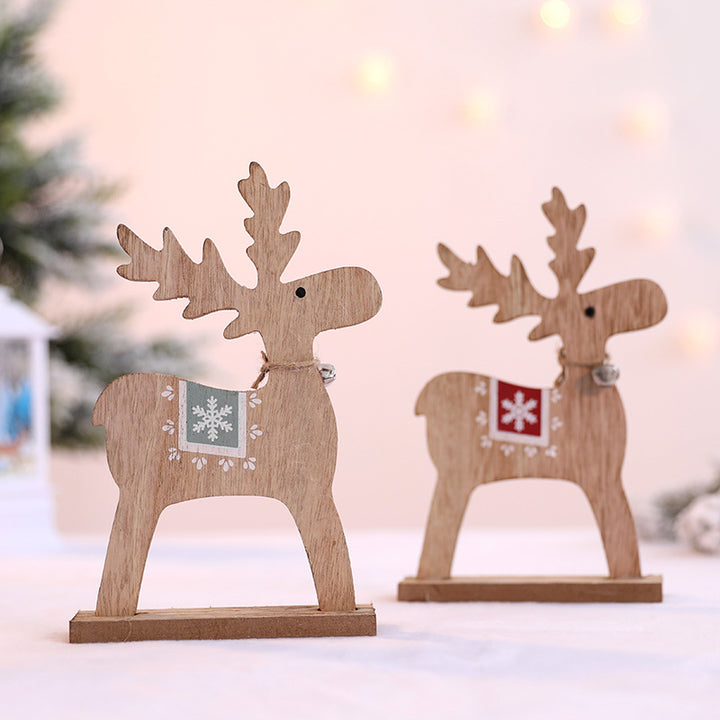 Wooden Christmas Reindeer Figurine