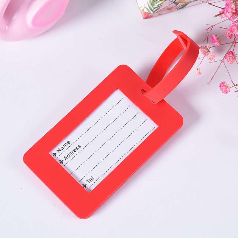 silicone luggage ID tag with adjustable strap and embossed travel identification panel Stornfield