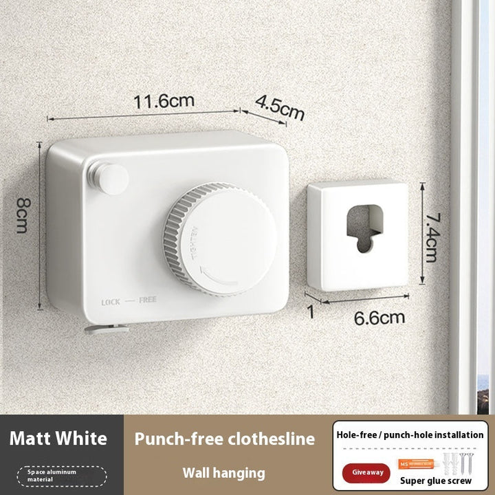 Telescopic stainless steel wall-mounted clothesline | Stornfield