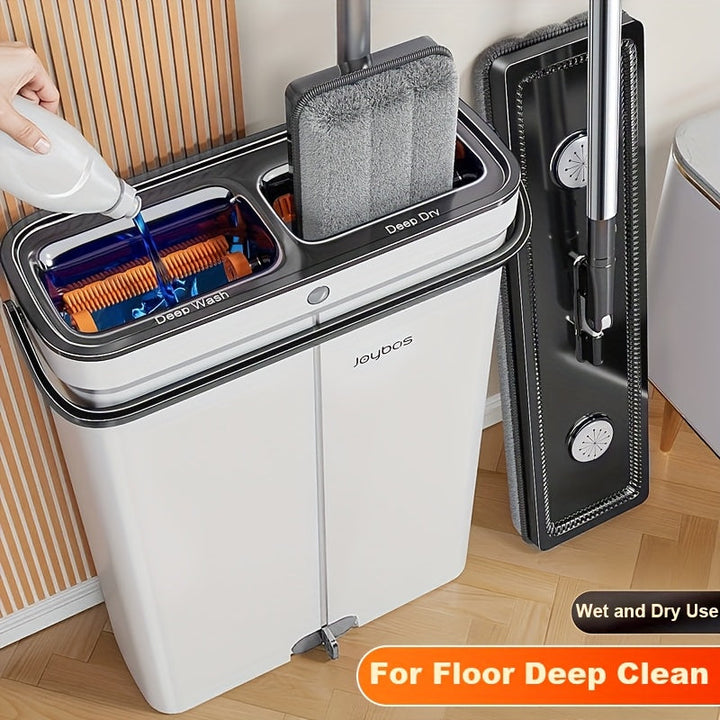 Flat mop set with bucket & wringing system | Stornfield