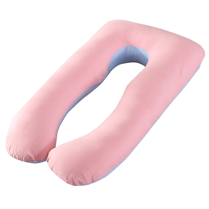 full-body U-shaped pregnancy support pillow with ergonomic lumbar and hip contour and removable breathable cover Stornfield