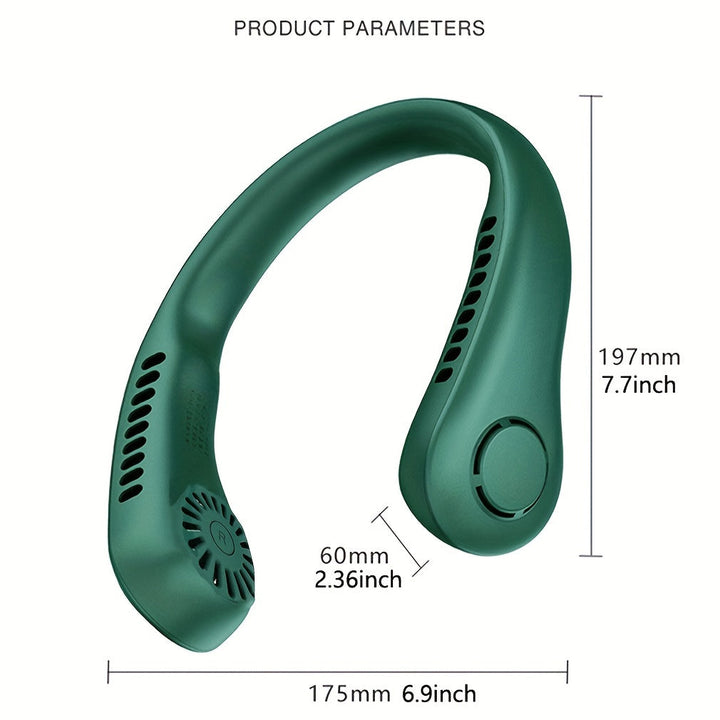 1pc Portable Neck Fan Electric Wireless Fan Rechargeable USB Mini Fan Bladeless Personal Fan Hanging Neck Cooler For Outdoor Sports | Stornfield