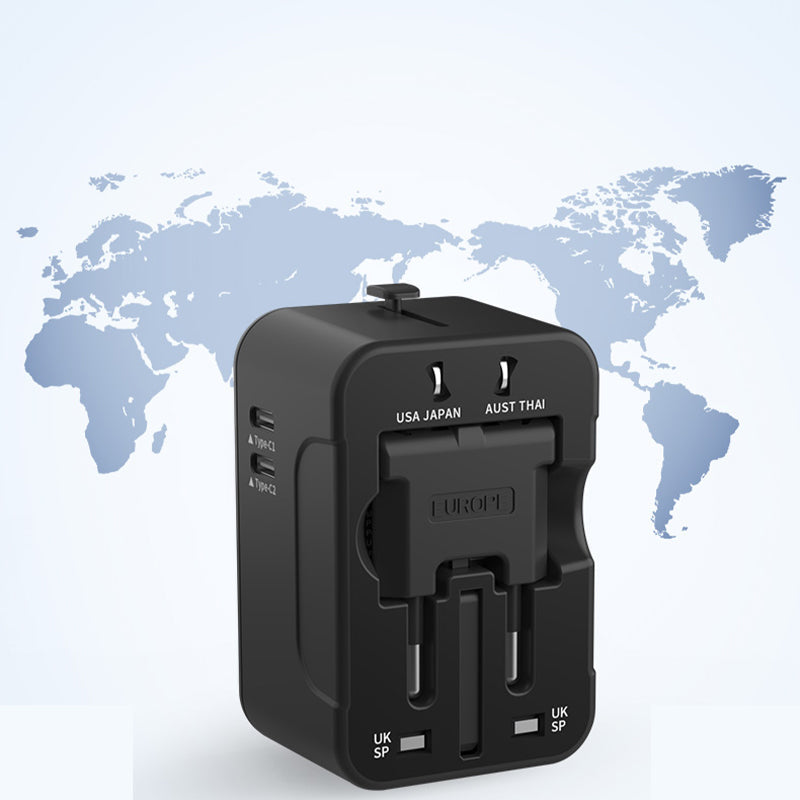 Universal travel adapter with dual USB ports | Stornfield
