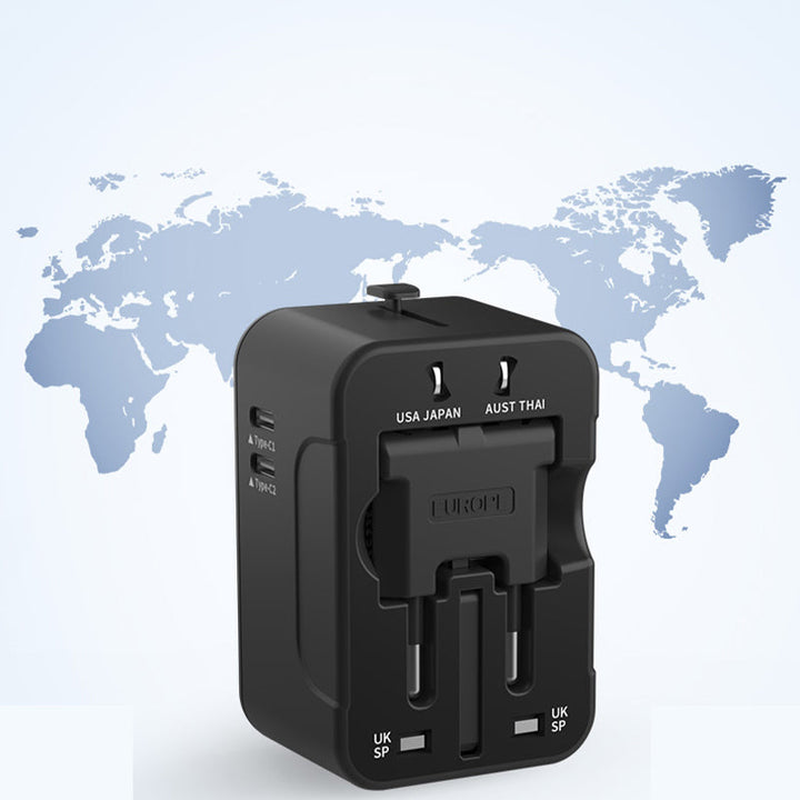 Universal travel adapter with dual USB ports | Stornfield