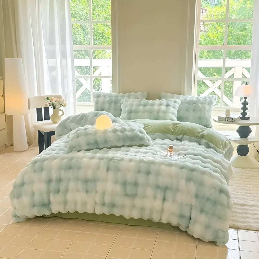 Cozy Plush Bedding Set – Warm and Soft for Autumn & Winter | ReversiStornfielde Design in Rabbit Fur & Milk Velvet | Stornfield