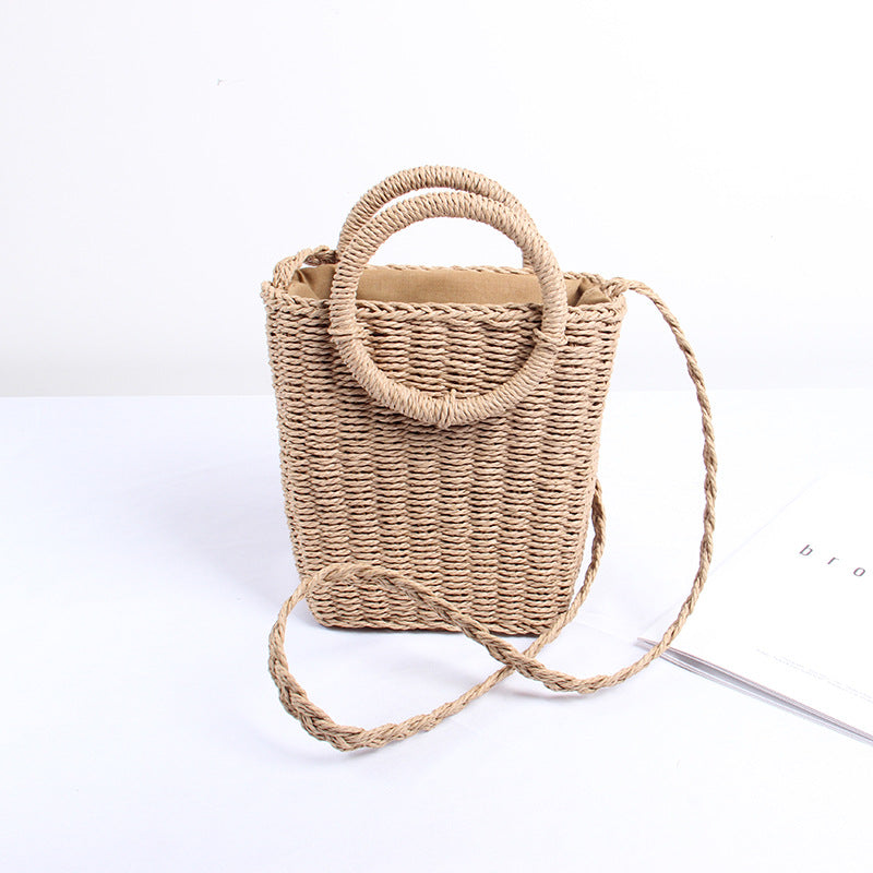 Handmade wicker bag with round handles Stornfield