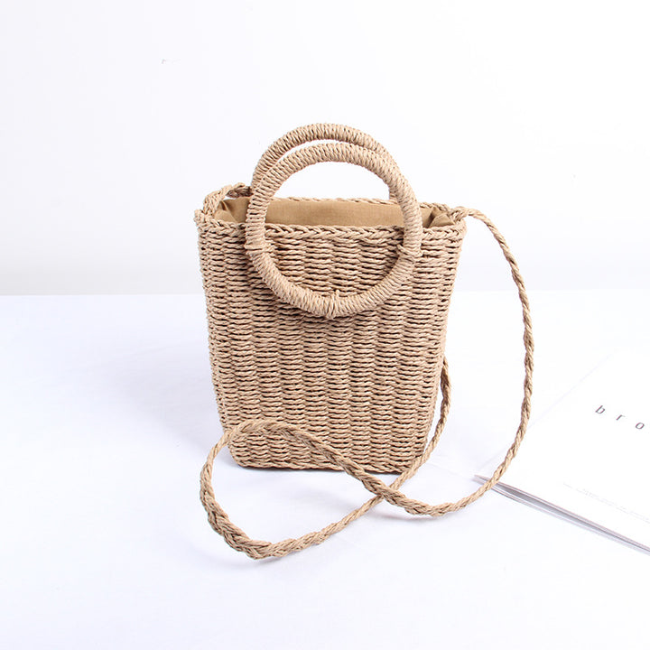 Handmade wicker bag with round handles Stornfield
