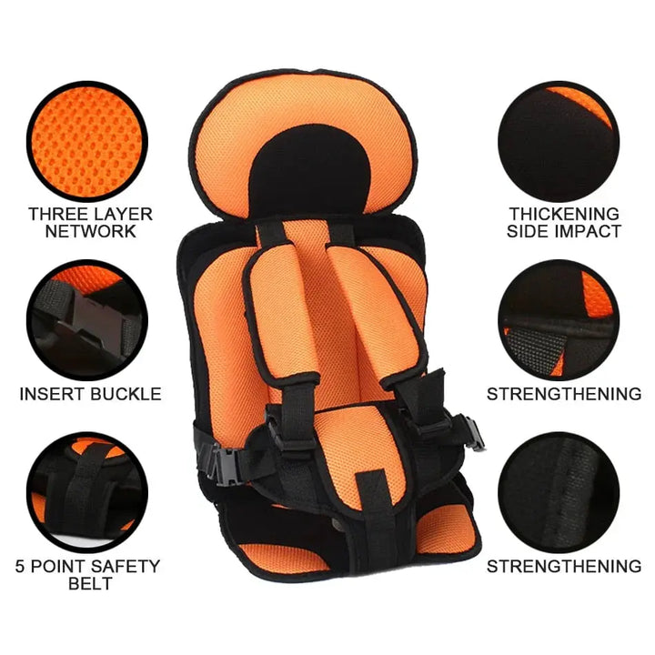 Stornfield | Portable Child Travel Car Seat | Foldable Safety Booster with 5-Point Harness | Ages 0–12 Years