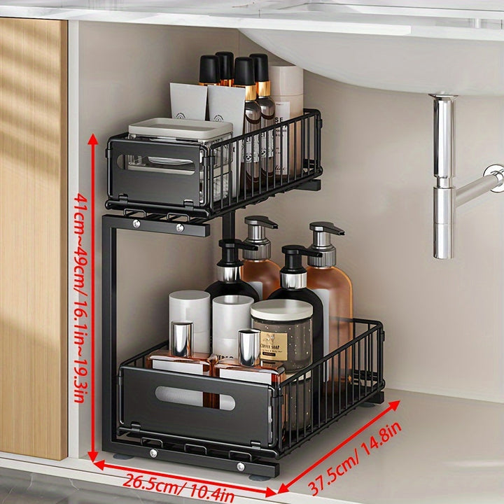 Pull-out Under-Cabinet Organizer 2 Levels | Stornfield