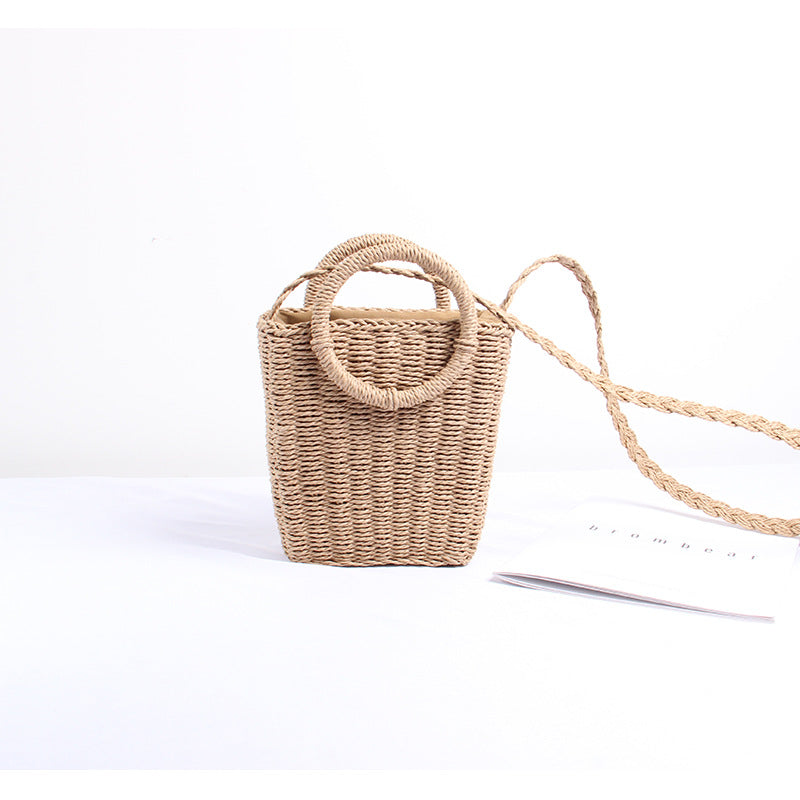 Handmade wicker bag with round handles Stornfield