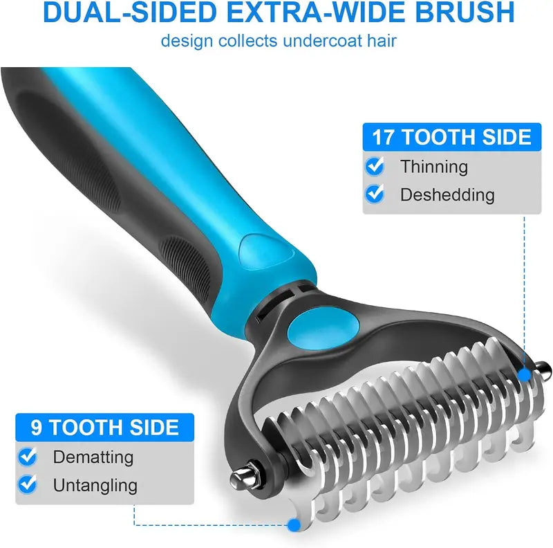 Double-sided pet grooming brush - End the hair chaos and enjoy quiet, cozy cuddle hours | Stornfield