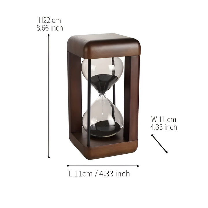 Hourglass with Solid Wood Frame – High Quality and Decorative | 30 Minutes for Office, Desk, and Home | Stornfield
