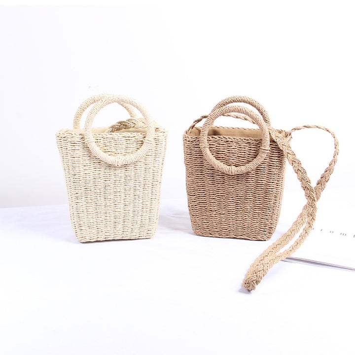 Handmade wicker bag with round handles Stornfield
