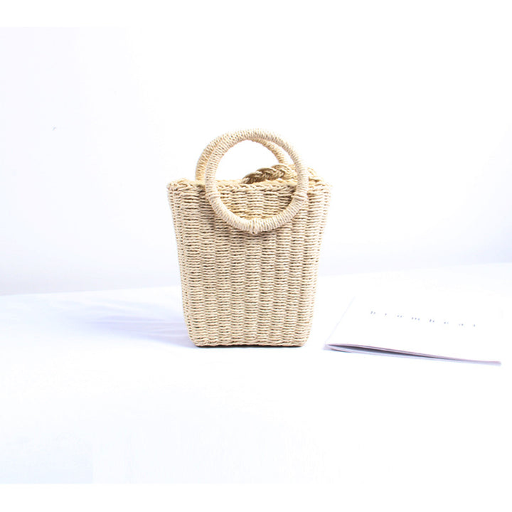 Handmade wicker bag with round handles Stornfield