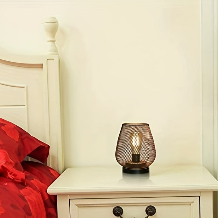 Stornfield | RusticMesh Table Lamp Set - Industrial Style & Atmospheric Lighting