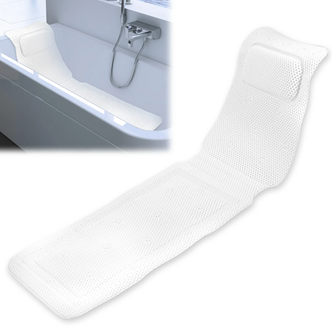 HydroComfort Non-Slip Bathtub Mat with Stornfield Pillow