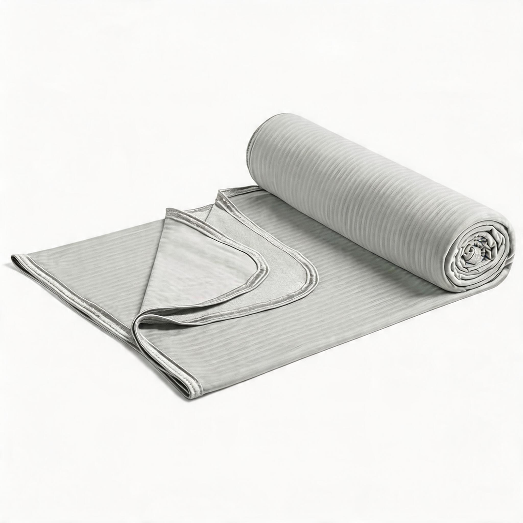 Cool Fiber Q-Max 0.4 Double-Sided Ice Silk Cooling Blanket – Gray | Stornfield