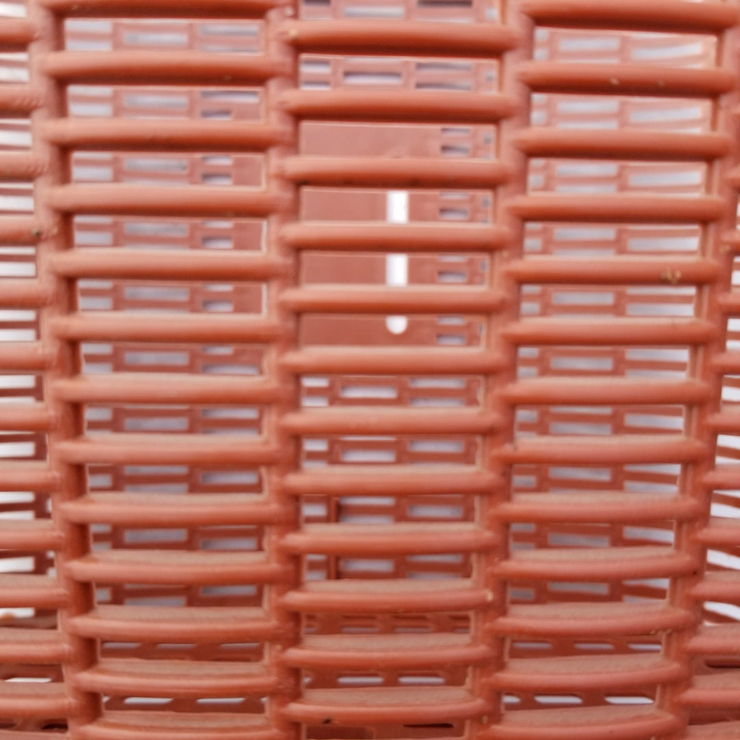 durable ventilated plastic laundry hamper with woven grid design Stornfield