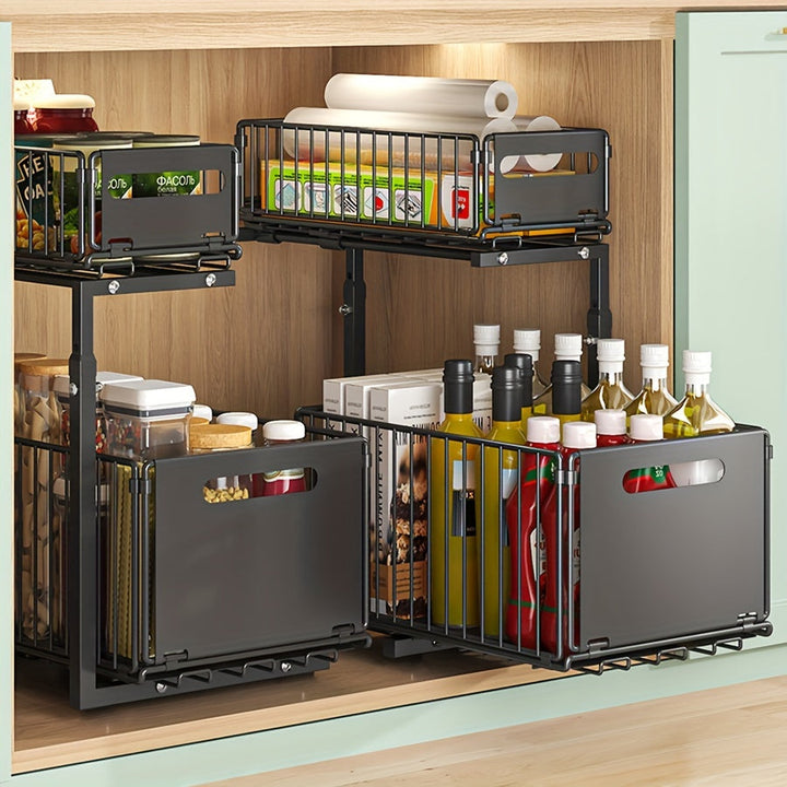 Pull-out Under-Cabinet Organizer 2 Levels | Stornfield