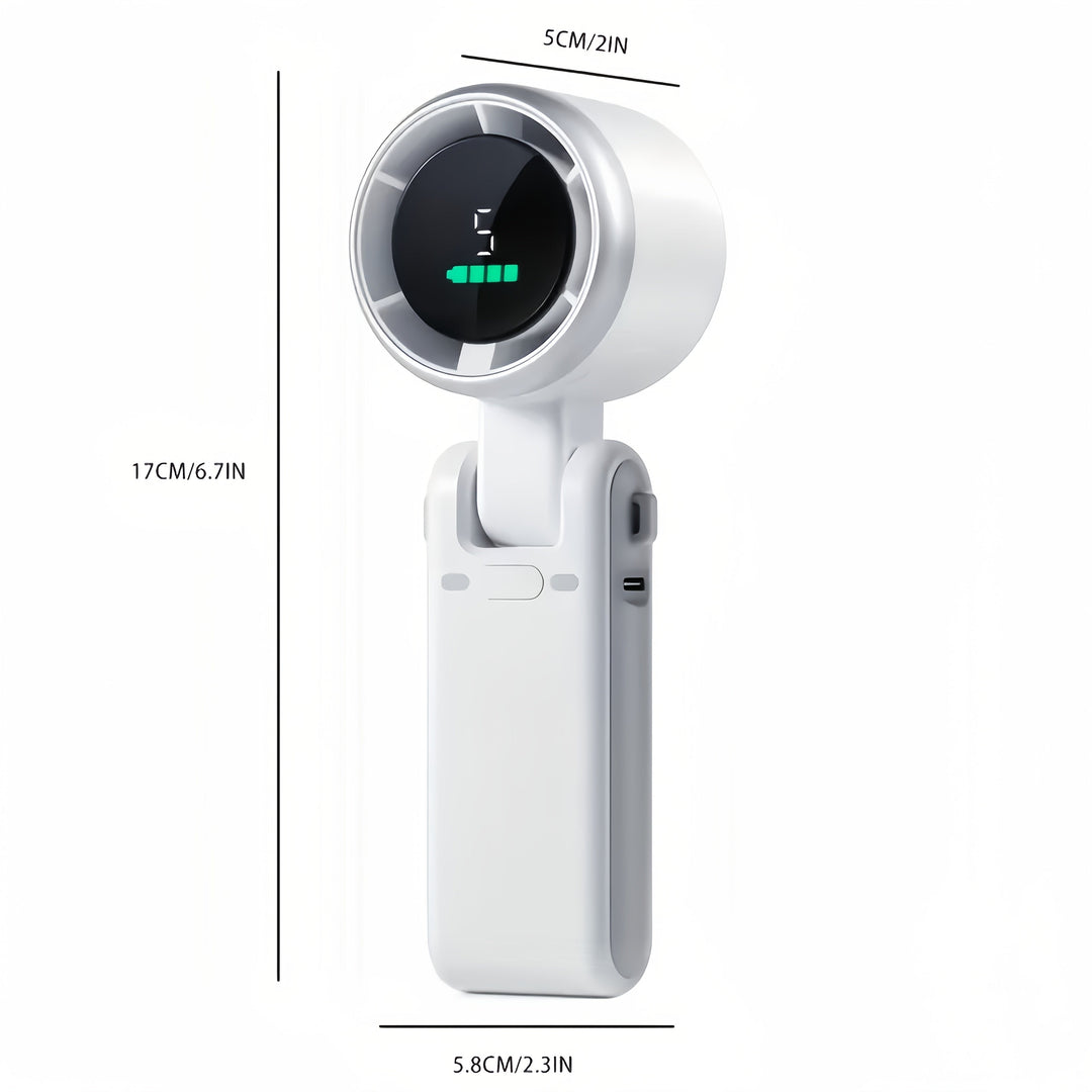 USB rechargeable handheld fan with 5 speeds | Stornfield