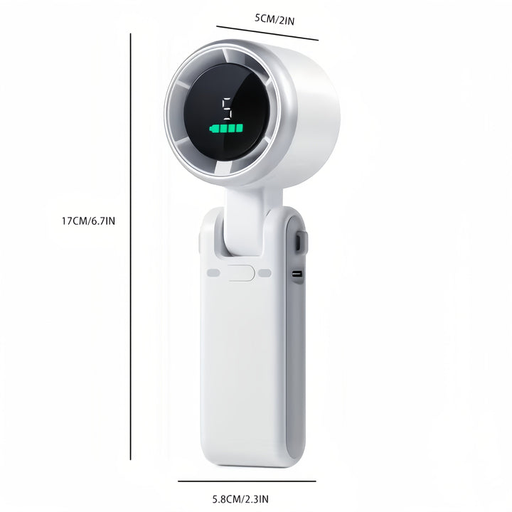USB rechargeable handheld fan with 5 speeds | Stornfield
