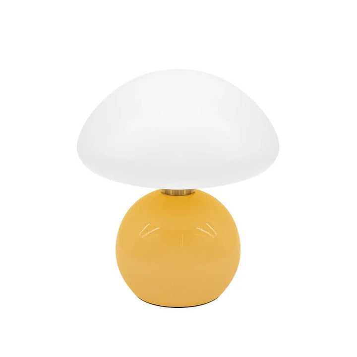 Modern bedside lamp with glass shade, designer LED table lamp for bedroom | Stornfield