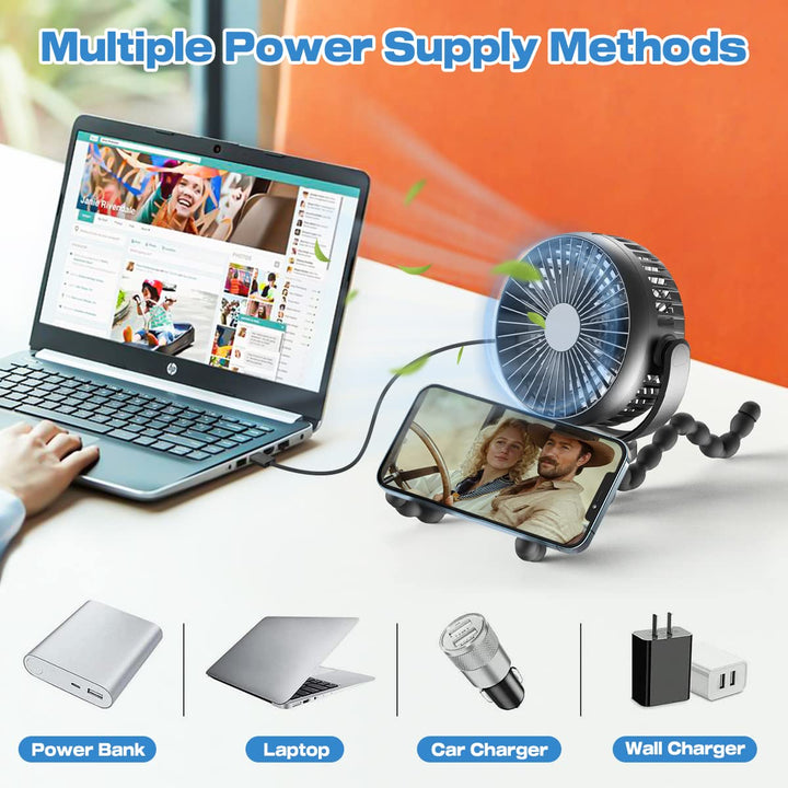 Portable Stroller Fan with 8000mAh Battery | Stornfield