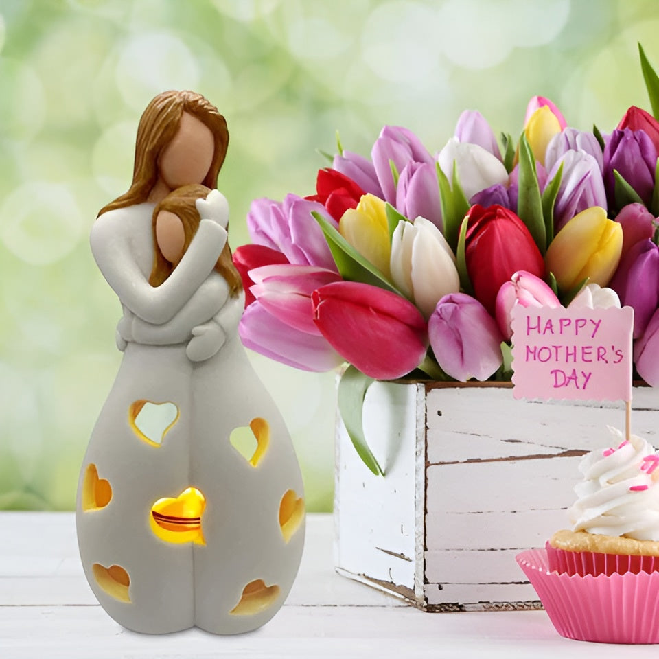 Stornfield | Flamboyant Mother Daughter Candlestick - LoveGlow