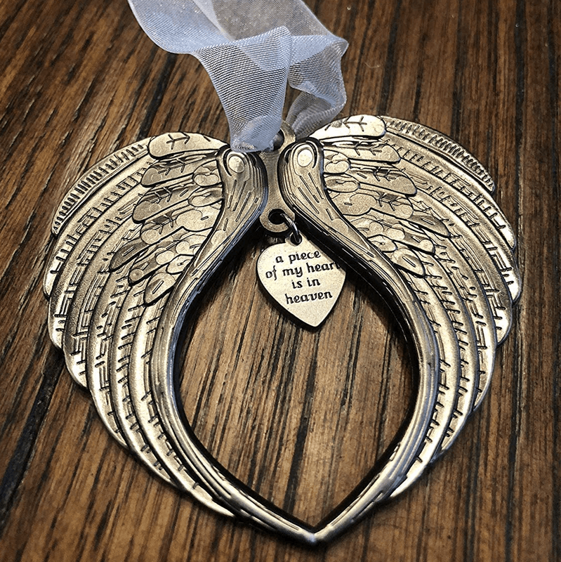 Christmas Tree Memorial Ornaments Angel Wings Bell Pendant Hanging Decoration | Stornfield