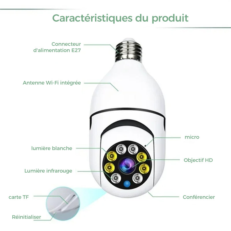 Wireless Bulb Security Camera | Stornfield