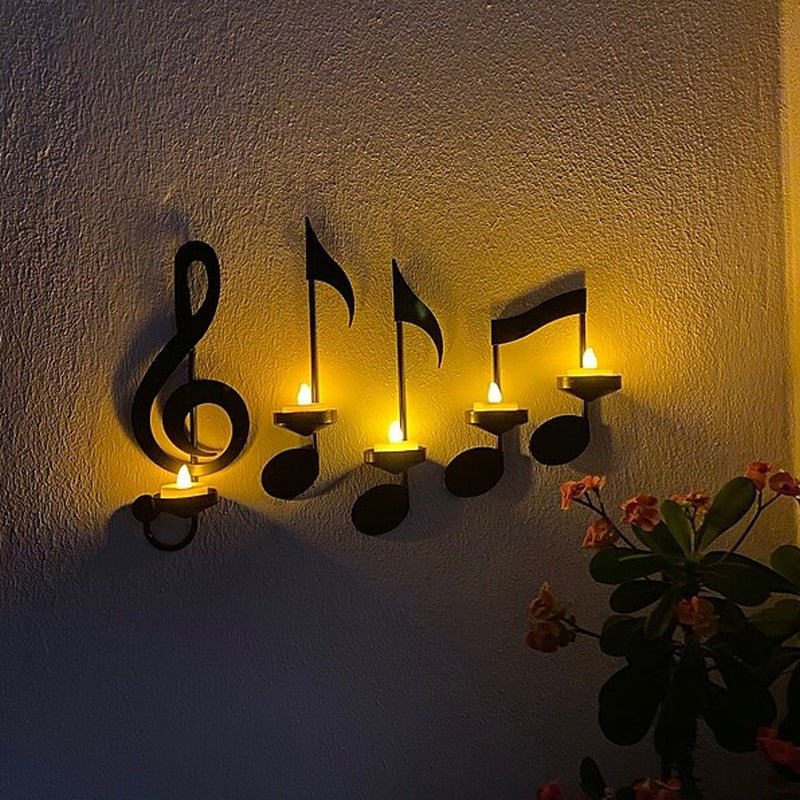 Elegant chandelier music note chic atmosphere | Stornfield