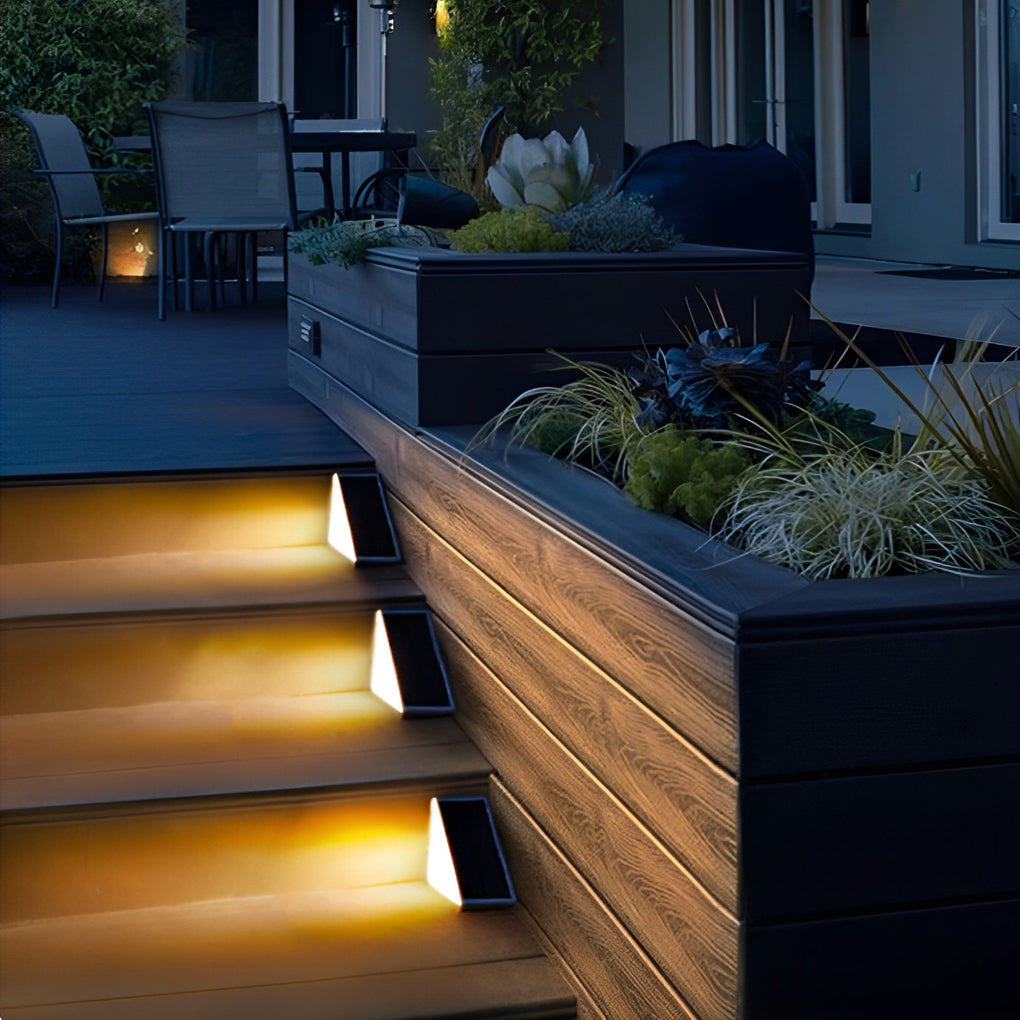 Triangular Intelligent Waterproof LED Solar Outdoor Step Lighting | Stornfield