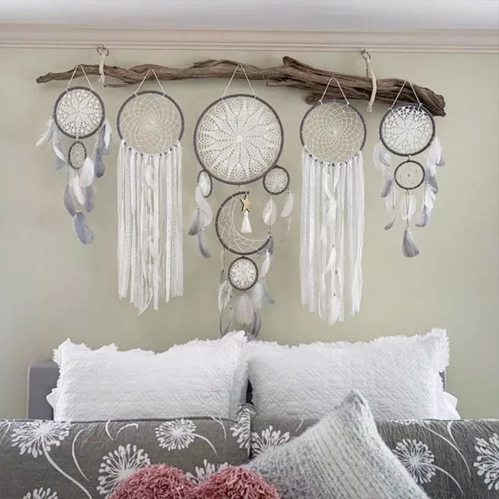 Dreamcatcher moon and stars hang above the bed (5 PCS) Stornfield