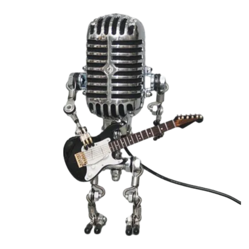 Retro Microphone Robot Metal Desk Lamp | Stornfield