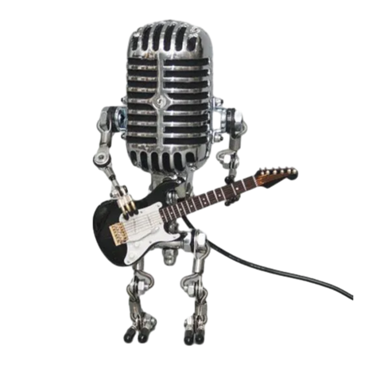 Retro Microphone Robot Metal Desk Lamp | Stornfield