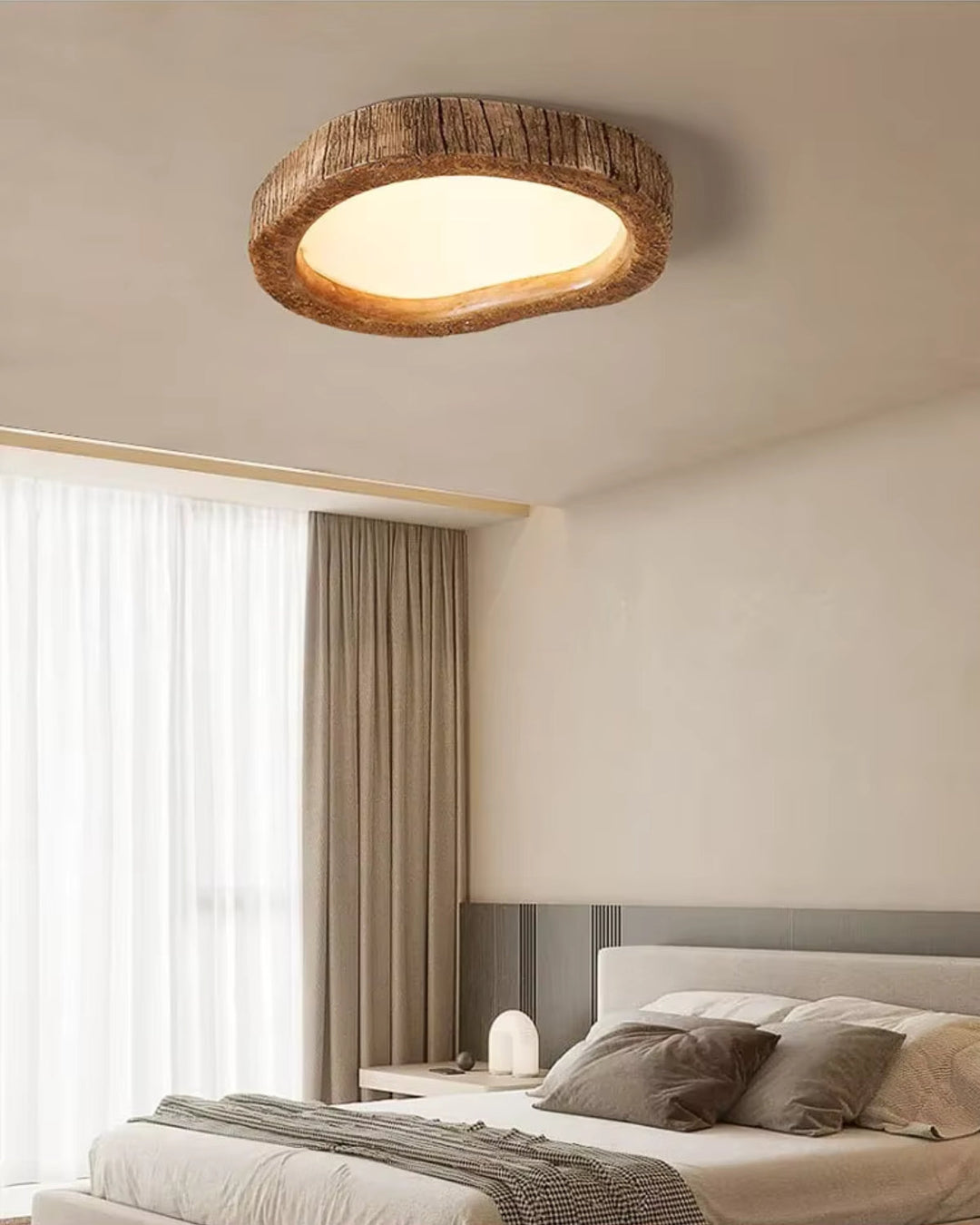 Stornfield | Minimalist Wooden Lamp in Japandi Style with Glow Effect