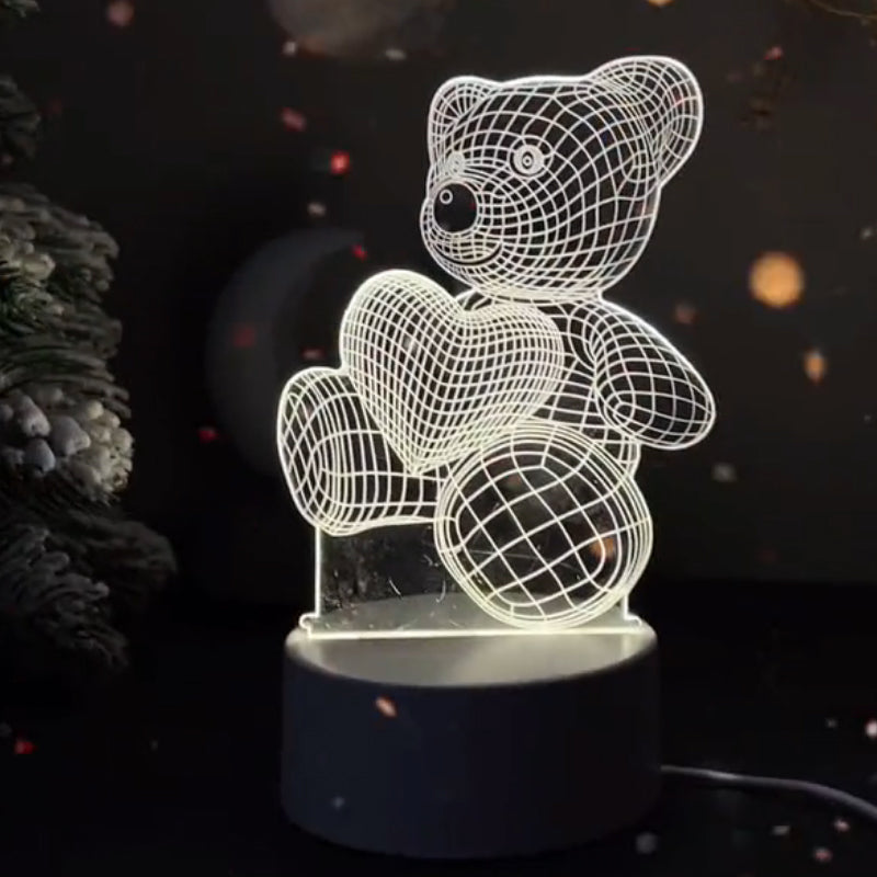 3D Love Bear Night Light Stornfield