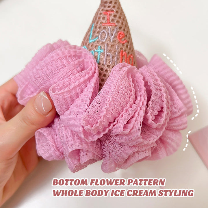 Bath Ball Cute Ice Cream Scrub Towel | Stornfield