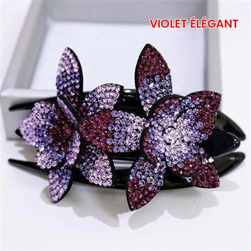 Double Flower Rhinestone Hair Pin | Stornfield
