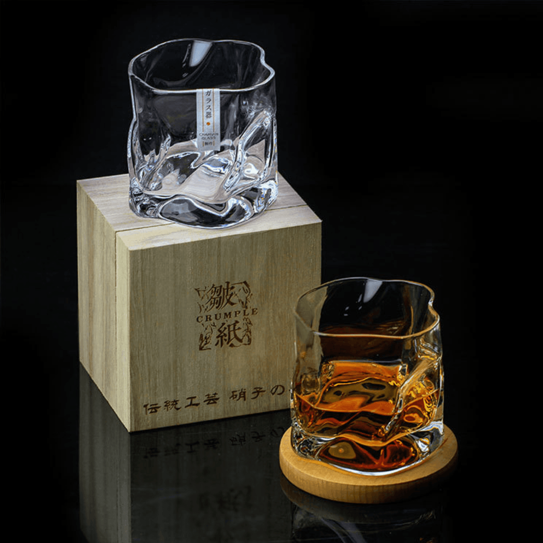 Japaneese Edo Kiriko Crumple Body Whisky Glass | Stornfield