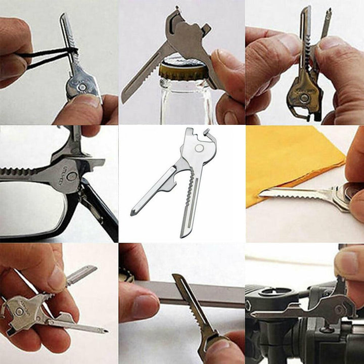6-in-1-Keyring Multifunctional Tool Mini-Multitool Keychain Pocket Stainless Steel Foldable Swiss Tech Simple Bottle Opener Keychain | Stornfield