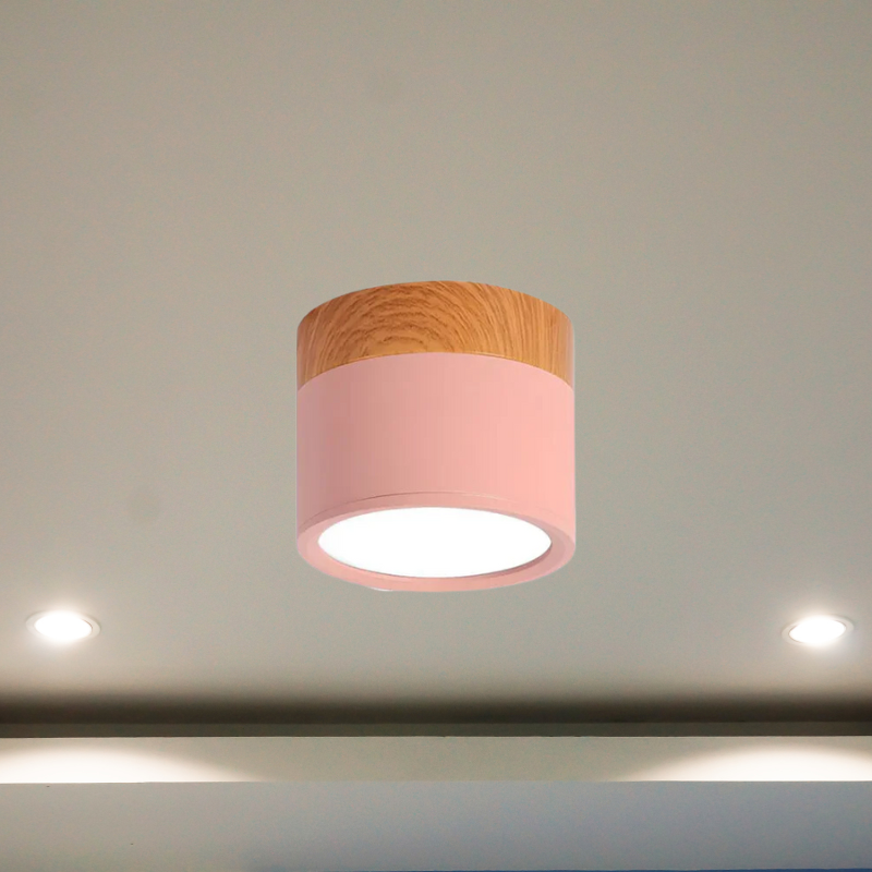 Cylindrical LED ceiling light for stylish hallways | Stornfield
