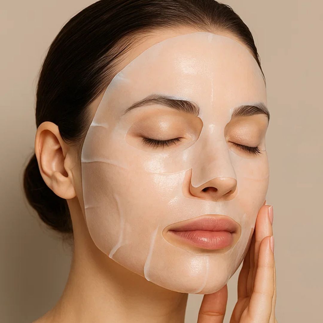GlowRevive | Collagen Fabric Mask – Overnight Hydrating Treatment – Hydrogel – Stornfield Anti-Aging Skincare